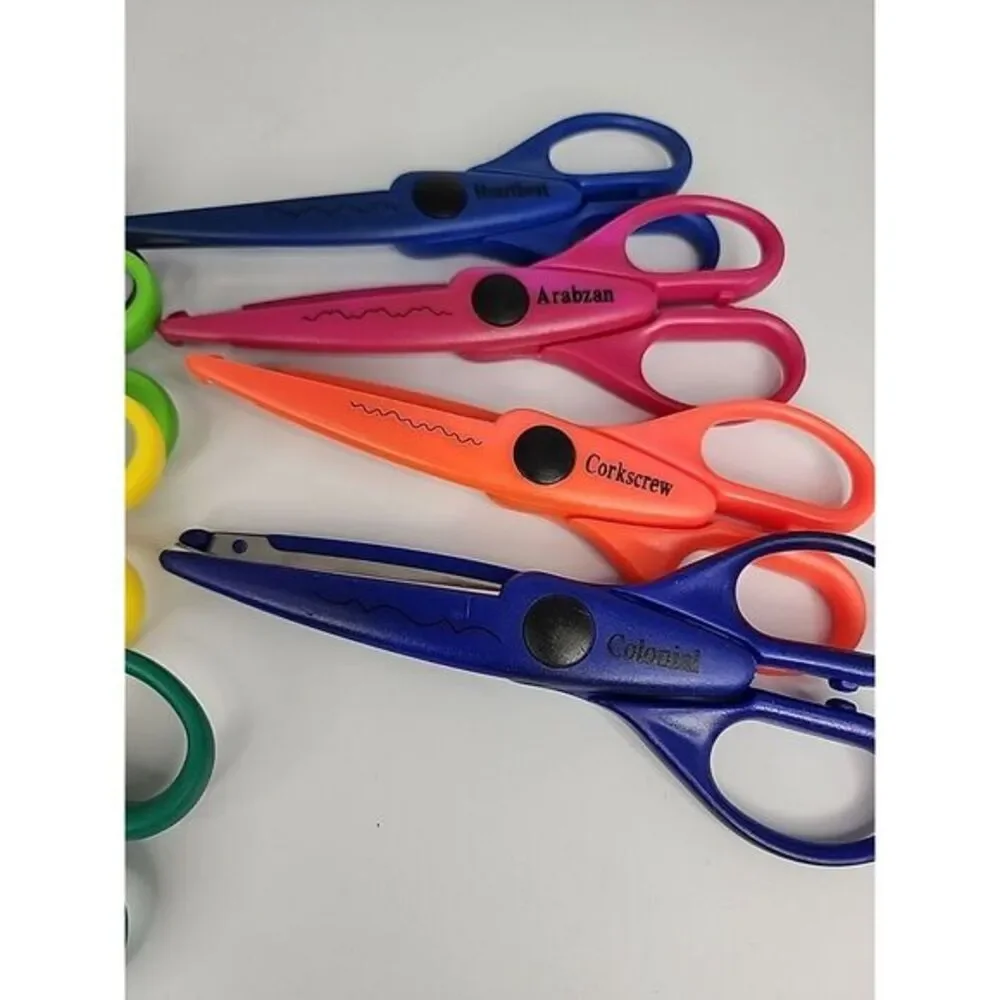 Lot of 8 Decorative Edge Scissors‎ Scrapbooking Paper Trimming Crafts Unbranded
